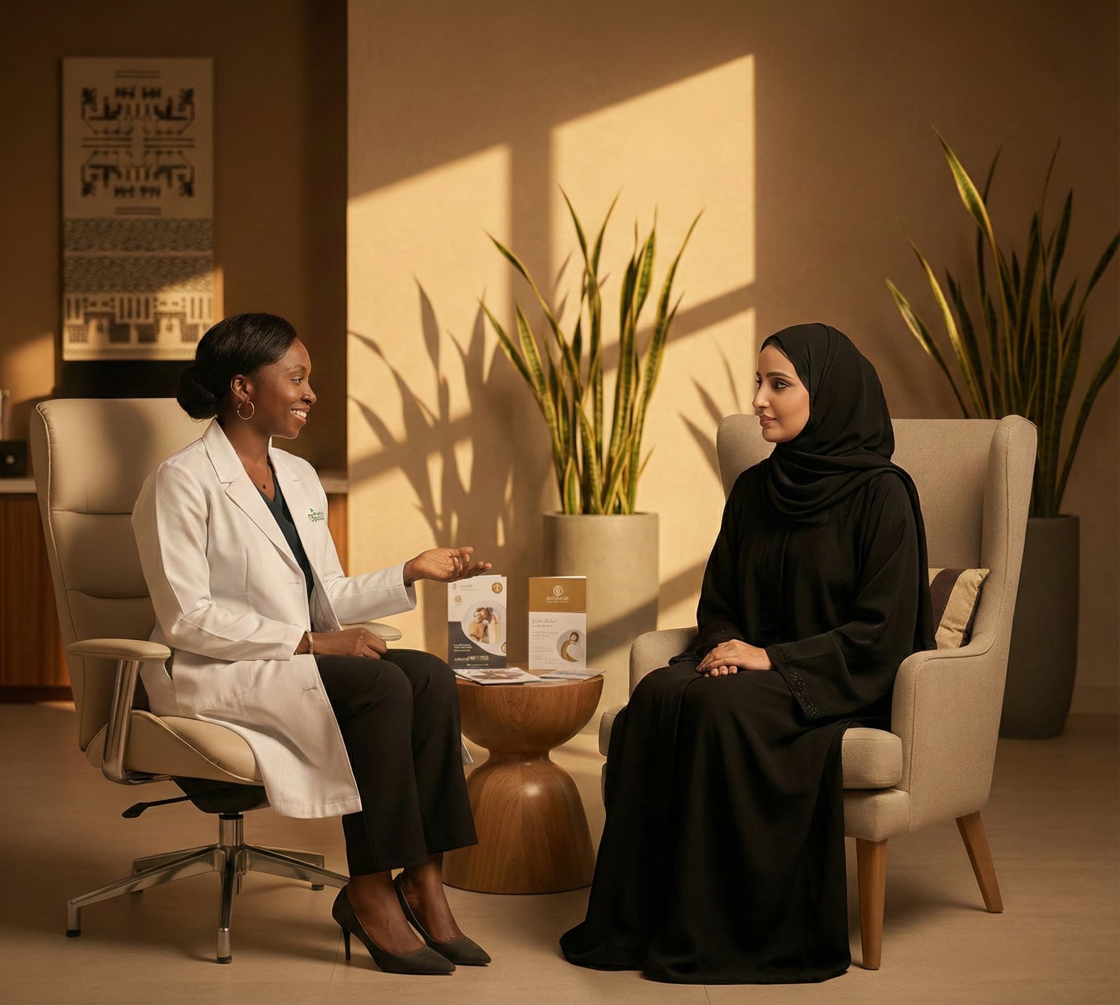 doctor explaining diagnoses to patient